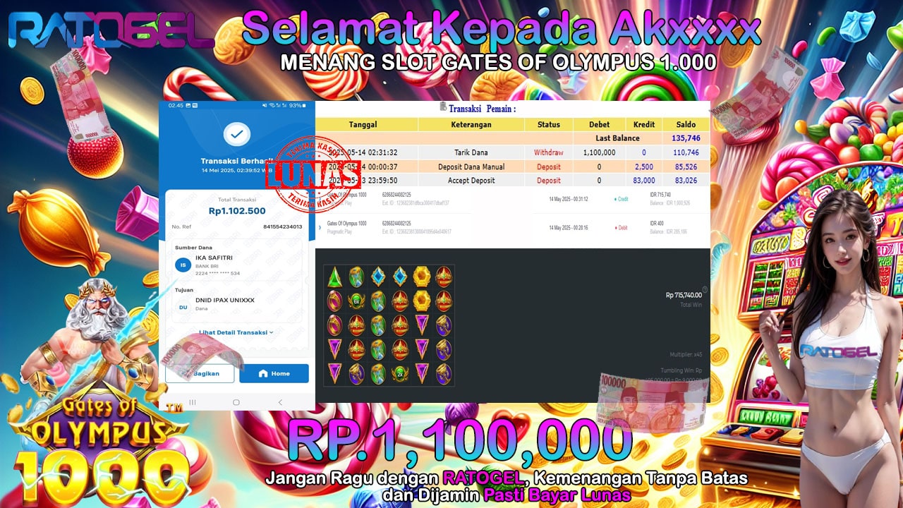 BUKTI JACKPOT SLOT GATES OF OLYMPUS 1.000 TERPERCAYA DI INDONESIA TGL 14-05-2025