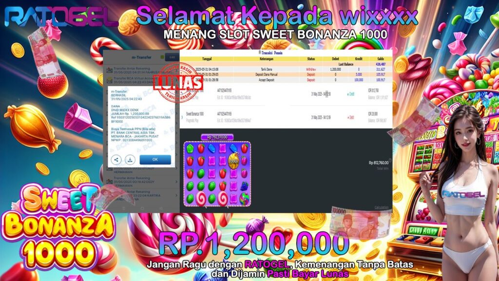 BUKTI JACKPOT SLOT SWEET BONANZA 1000 TERPERCAYA DI INDONESIA TGL 31-05-2025