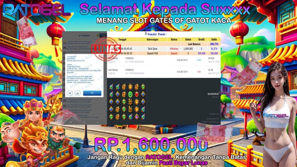 BUKTI JACKPOT SLOT GATES OF GATOT KACA TERPERCAYA DI INDONESIA TGL 04-06-2025