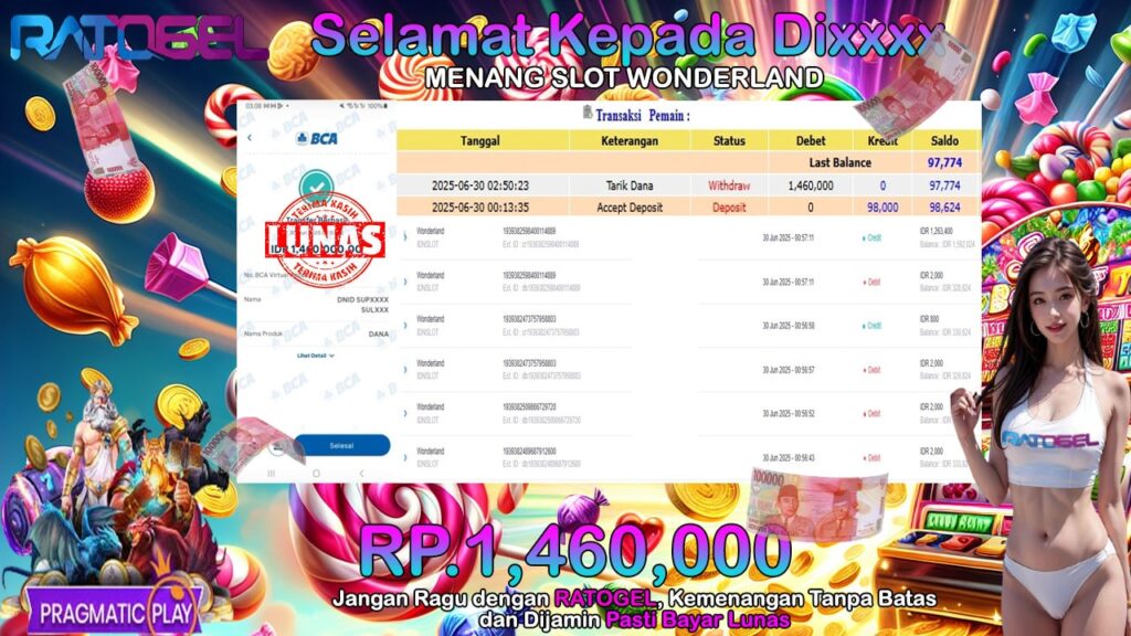 BUKTI JACKPOT SLOT WONDERLAND TERPERCAYA DI INDONESIA TGL 30-06-2025
