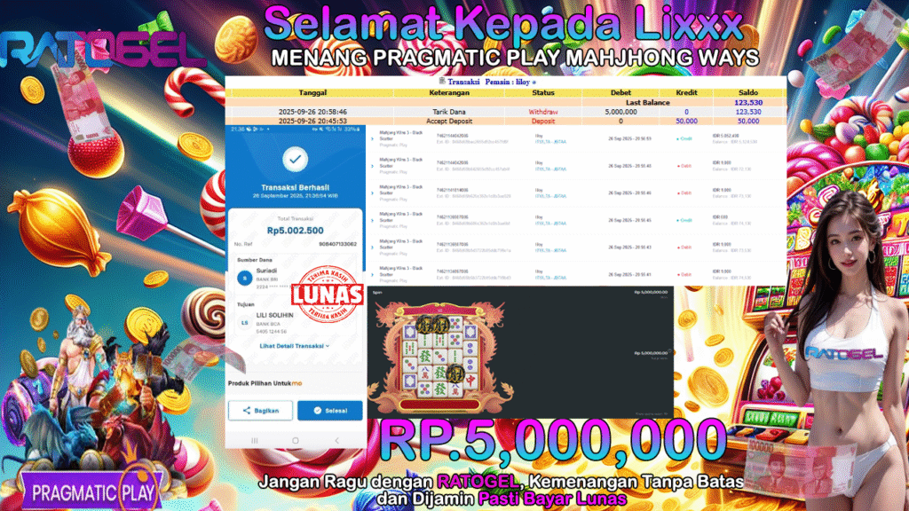 BUKTI JACKPOT SLOT PRAGMATIC PLAY MAHJONG WAYS 3 SCATTER HITAM TERPERCAYA DI INDONESIA TGL 26-09-2025