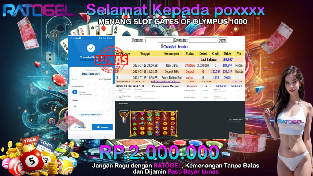 BUKTI JACKPOT SLOT GATES OF OLYMPUS 1000 TERPERCAYA DI INDONESIA TGL 24-10-2025