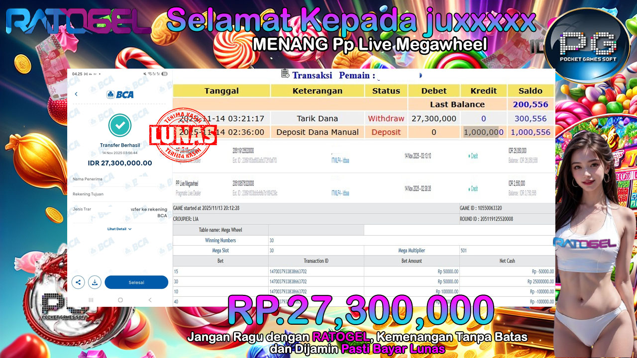 BUKTI JACKPOT PP LIVE MAGAHEEL TERPERCAYA DI INDONESIA TGL 14-11-2025