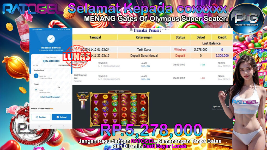BUKTI JACKPOT GATES OF OLYMPUS SUPER SCATER TERPERCAYA DI INDONESIA TGL 12-11-2025