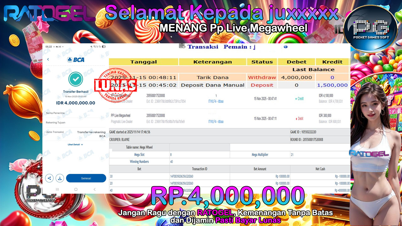 BUKTI JACKPOT PP LIVE MAGAHEEL TERPERCAYA DI INDONESIA TGL 15-11-2025